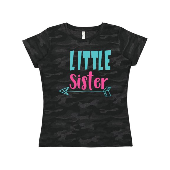 Inktastic Little Sister, Younger Sister, Arrow, Sibling Women's T-Shirt