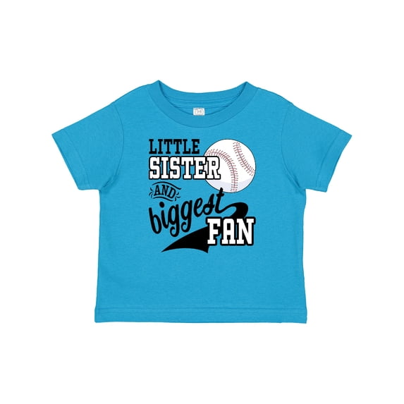 Inktastic Little Sister and Biggest Baseball Fan Girls Baby T-Shirt