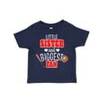 thumbnail image 1 of Inktastic Little Sister and Biggest Fan Baseball Glove and Bat Girls Toddler T-Shirt, 1 of 5