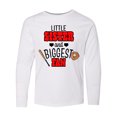 thumbnail image 1 of Inktastic Little Sister and Biggest Fan Baseball Glove and Bat Long Sleeve Youth T-Shirt, 1 of 5