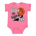 thumbnail image 1 of Inktastic Little Sister and Biggest Fan Basketball Player Girls Baby Bodysuit, 1 of 5