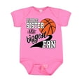 thumbnail image 1 of Inktastic Little Sister and Biggest Fan Basketball Player Girls Baby Bodysuit, 1 of 5