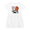 thumbnail image 1 of Inktastic Little Sister and Biggest Fan Basketball Player Girls Toddler Dress, 1 of 5