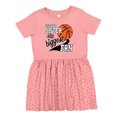 thumbnail image 1 of Inktastic Little Sister and Biggest Fan Basketball Player Girls Toddler Dress, 1 of 5