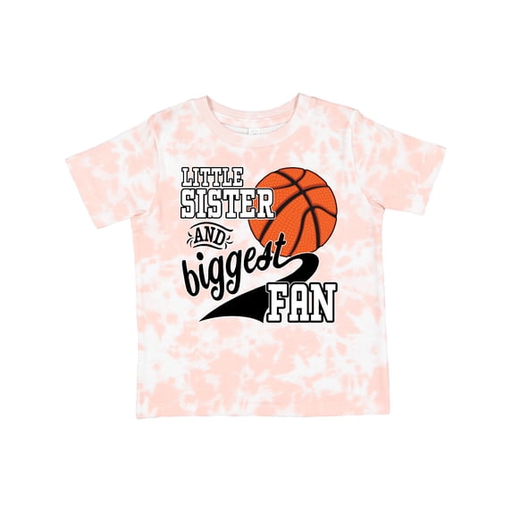 Inktastic Little Sister and Biggest Fan Basketball Player Girls Toddler T-Shirt