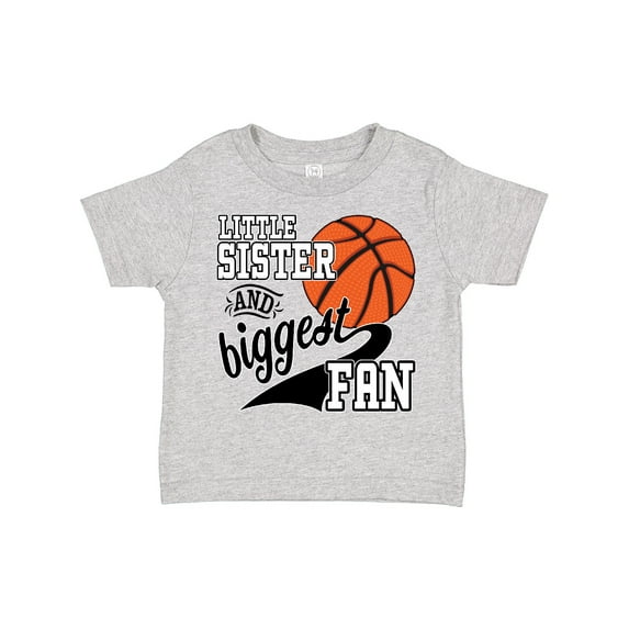 Inktastic Little Sister and Biggest Fan Basketball Player Girls Toddler T-Shirt