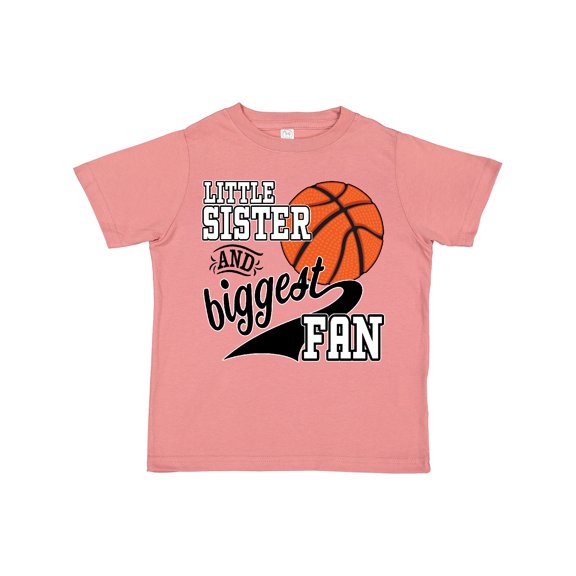 Inktastic Little Sister and Biggest Fan Basketball Player Girls Toddler T-Shirt