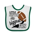 thumbnail image 1 of Inktastic Little Sister and Biggest Fan Football Player Girls Baby Bib, 1 of 4