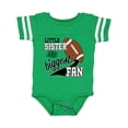 thumbnail image 1 of Inktastic Little Sister and Biggest Fan Football Player Girls Baby Bodysuit, 1 of 5