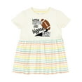 thumbnail image 1 of Inktastic Little Sister and Biggest Fan Football Player Girls Baby Dress, 1 of 5
