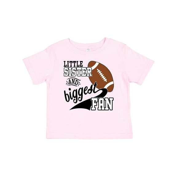 Inktastic Little Sister and Biggest Fan Football Player Girls Baby T-Shirt