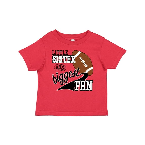 Inktastic Little Sister and Biggest Fan Football Player Girls Baby T-Shirt