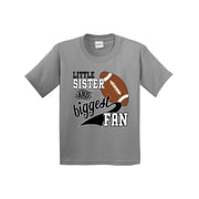 Inktastic Little Sister and Biggest Fan Football Player Youth T-Shirt