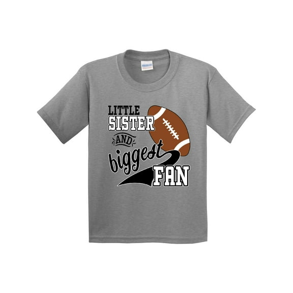 Inktastic Little Sister and Biggest Fan Football Player Youth T-Shirt