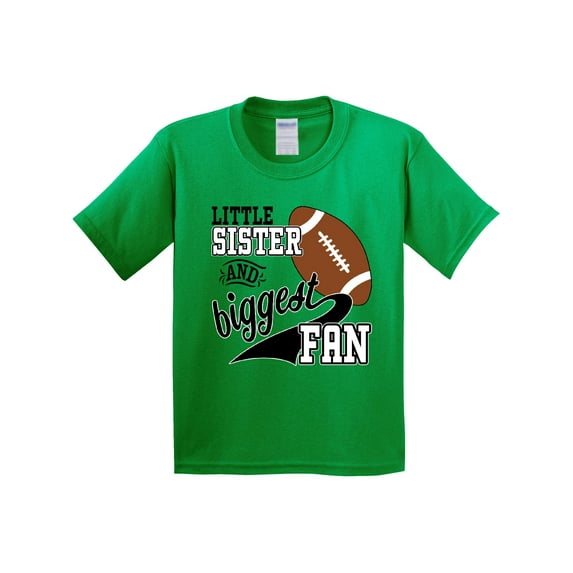 Inktastic Little Sister and Biggest Fan Football Player Youth T-Shirt