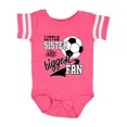 thumbnail image 1 of Inktastic Little Sister and Biggest Fan Soccer Player Girls Baby Bodysuit, 1 of 5