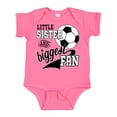 thumbnail image 1 of Inktastic Little Sister and Biggest Fan Soccer Player Girls Baby Bodysuit, 1 of 5