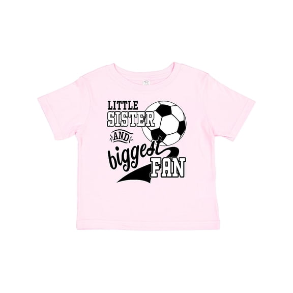 Inktastic Little Sister and Biggest Fan Soccer Player Girls Baby T-Shirt