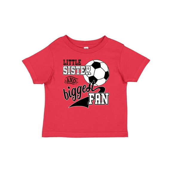 Inktastic Little Sister and Biggest Fan Soccer Player Girls Baby T-Shirt