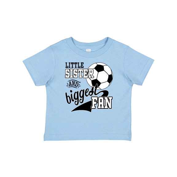 Inktastic Little Sister and Biggest Fan Soccer Player Girls Baby T-Shirt