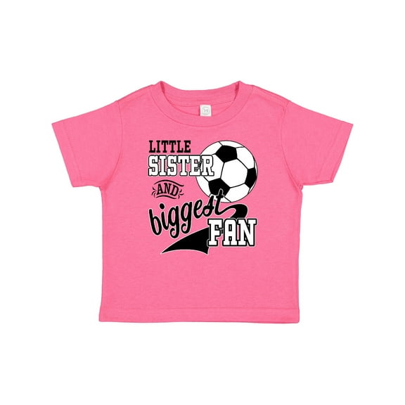 Inktastic Little Sister and Biggest Fan Soccer Player Girls Baby T-Shirt
