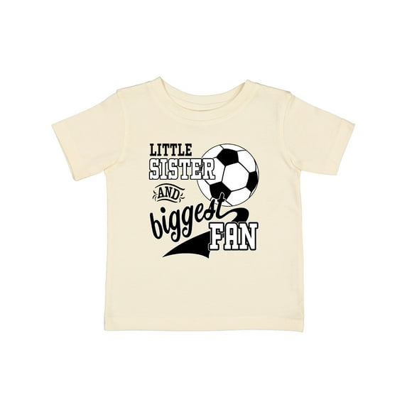 Inktastic Little Sister and Biggest Fan Soccer Player Girls Baby T-Shirt