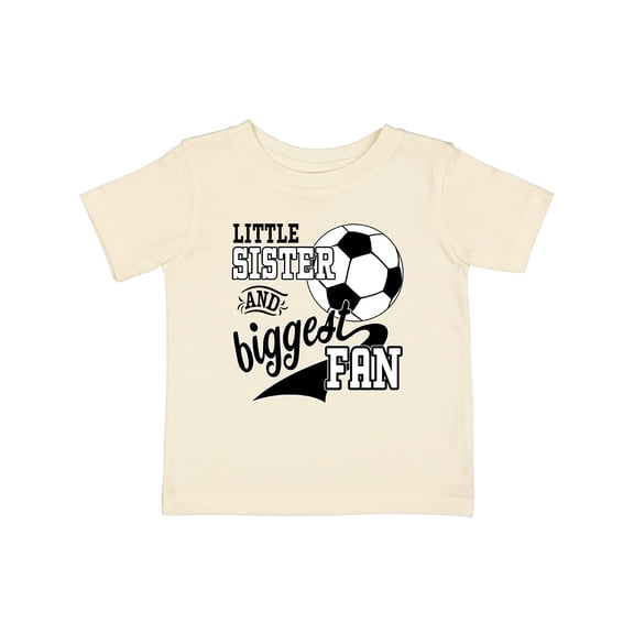 Inktastic Little Sister and Biggest Fan Soccer Player Girls Baby T-Shirt