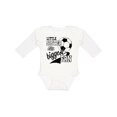 thumbnail image 1 of Inktastic Little Sister and Biggest Fan Soccer Player Girls Long Sleeve Baby Bodysuit, 1 of 5