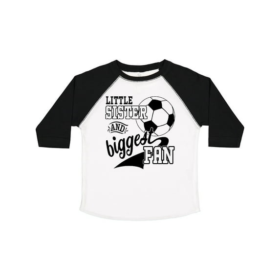 Inktastic Little Sister and Biggest Fan Soccer Player Girls Toddler T-Shirt