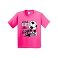 thumbnail image 1 of Inktastic Little Sister and Biggest Fan Soccer Player Youth T-Shirt, 1 of 5