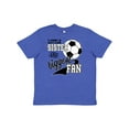 thumbnail image 1 of Inktastic Little Sister and Biggest Fan Soccer Player Youth T-Shirt, 1 of 5