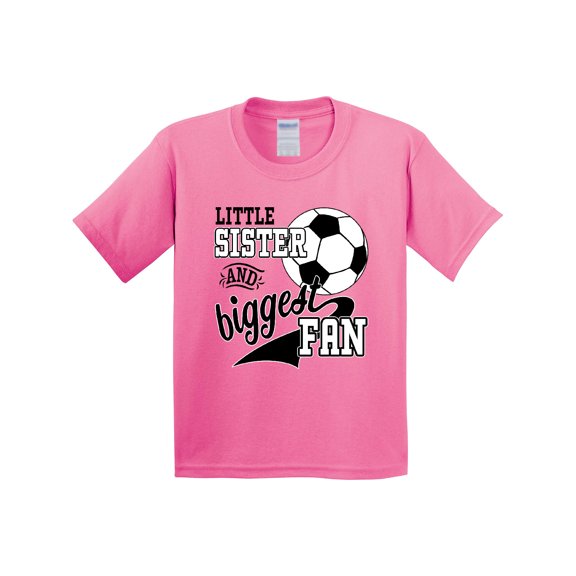 Inktastic Little Sister and Biggest Fan Soccer Player Youth T-Shirt