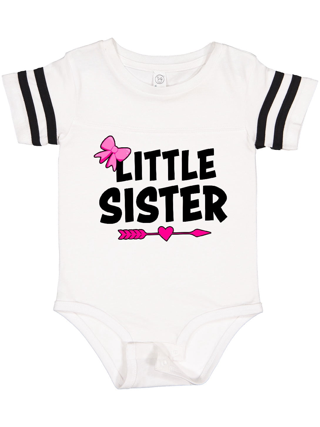 Inktastic Little Sister with Bow and Arrow Gift Baby Girl Bodysuit
