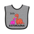 thumbnail image 1 of Inktastic Little Sistersaurus Girls Baby Bib, 1 of 4