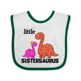thumbnail image 1 of Inktastic Little Sistersaurus Girls Baby Bib, 1 of 4