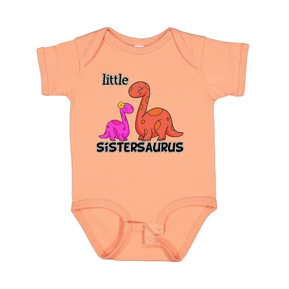 Inktastic Little Sistersaurus Girls Baby Bodysuit