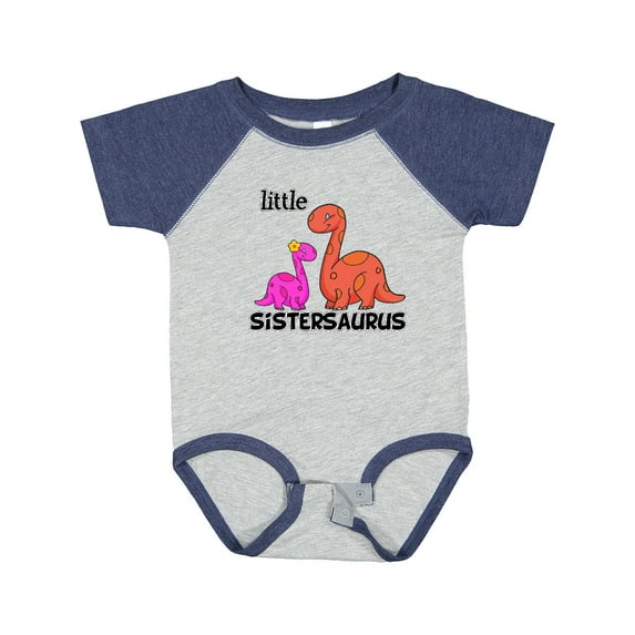 Inktastic Little Sistersaurus Girls Baby Bodysuit
