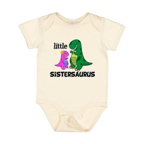 Inktastic Little Sistersaurus Girls Baby Bodysuit