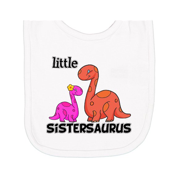 Inktastic Little Sistersaurus Newborn Bib