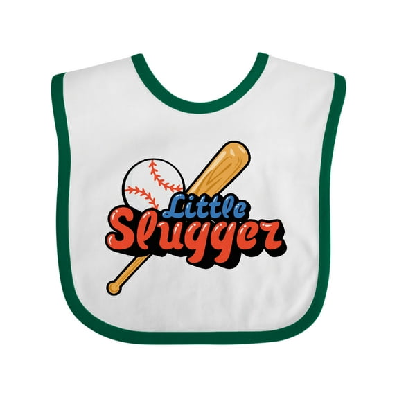 Inktastic Little Slugger Boys or Girls Baby Bib