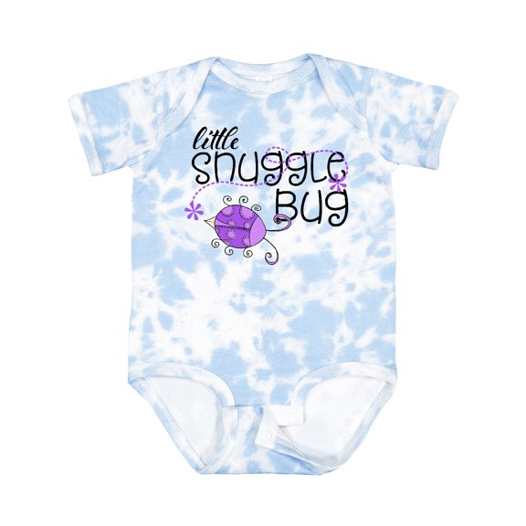 Inktastic Little Snuggle Bug Purple Beetle Boys or Girls Baby Bodysuit