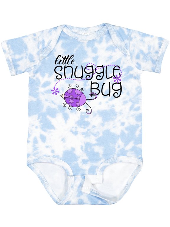 Little Snuggle Bug Purple Beetle Boys or Girls Baby Bodysuit