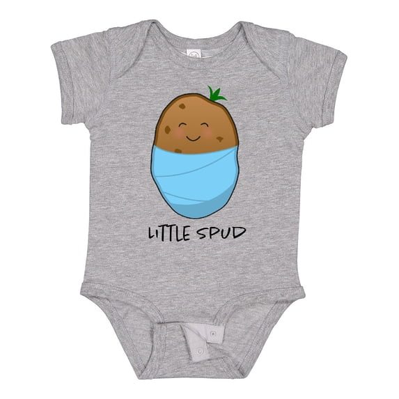 Inktastic Little Spud Blue Boys or Girls Baby Bodysuit