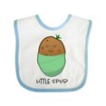 thumbnail image 1 of Inktastic Little Spud Green Boys or Girls Baby Bib, 1 of 4