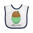thumbnail image 1 of Inktastic Little Spud Green Boys or Girls Baby Bib, 1 of 4