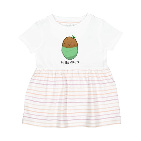 Inktastic Little Spud Green Girls Baby Dress