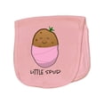 thumbnail image 1 of Inktastic Little Spud Pink Baby Burp Cloth, 1 of 3