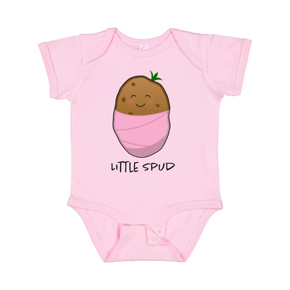 Inktastic Little Spud Pink Boys or Girls Baby Bodysuit