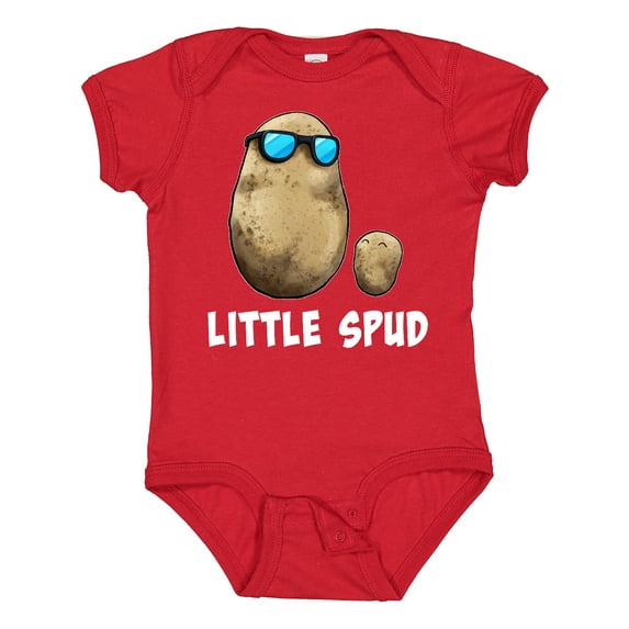 Inktastic Little Spud Potato Father and Child Boys or Girls Baby Bodysuit