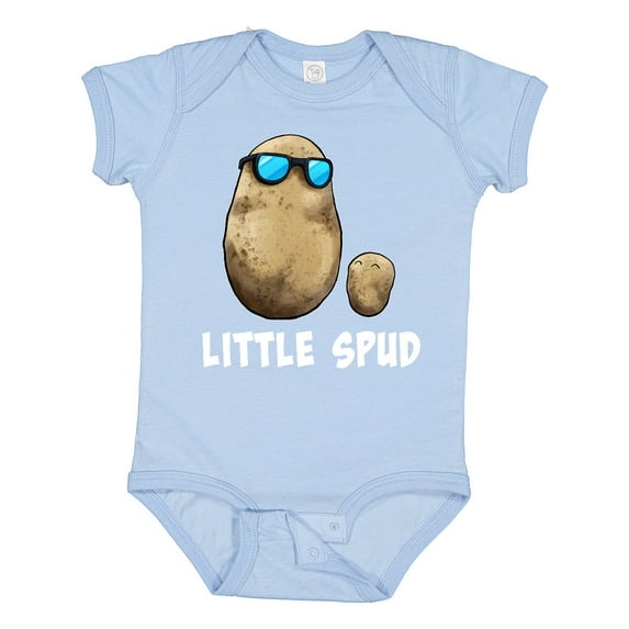 Inktastic Little Spud Potato Father and Child Boys or Girls Baby Bodysuit